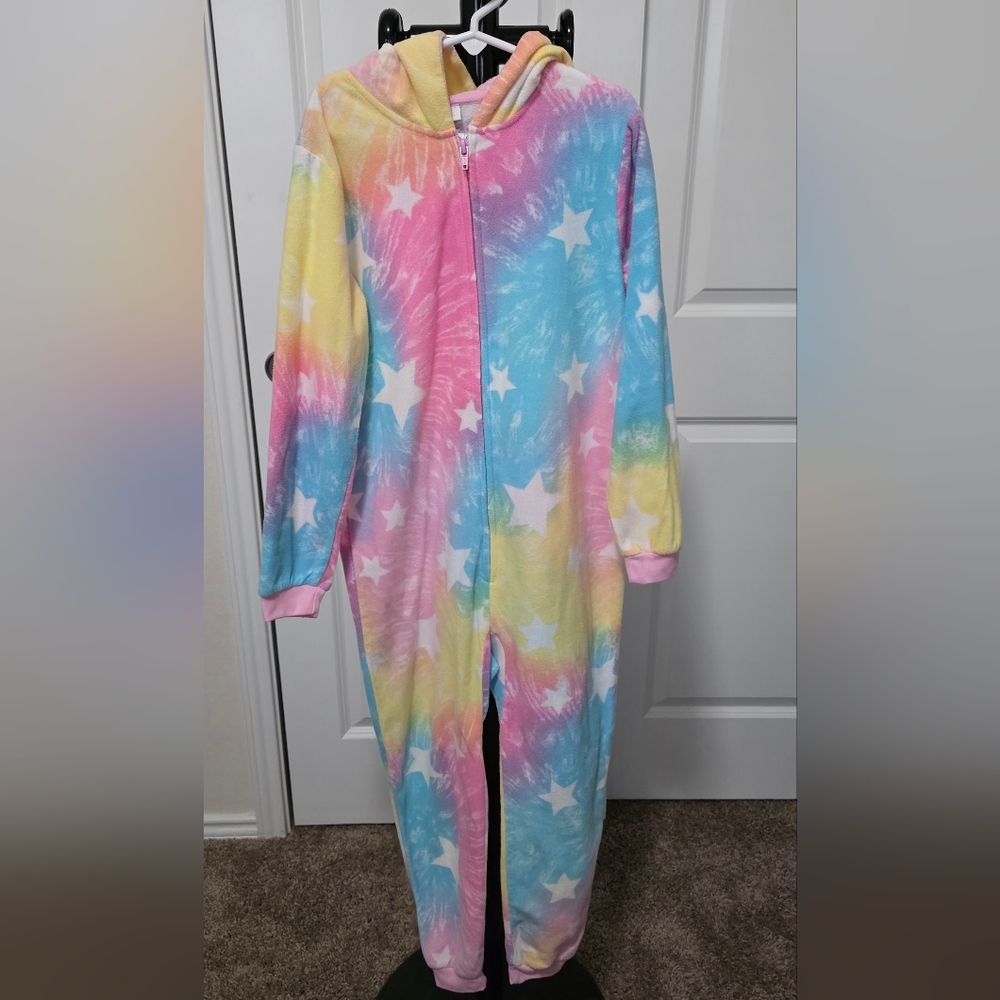 Colorful Star Print Unicorn Onesie